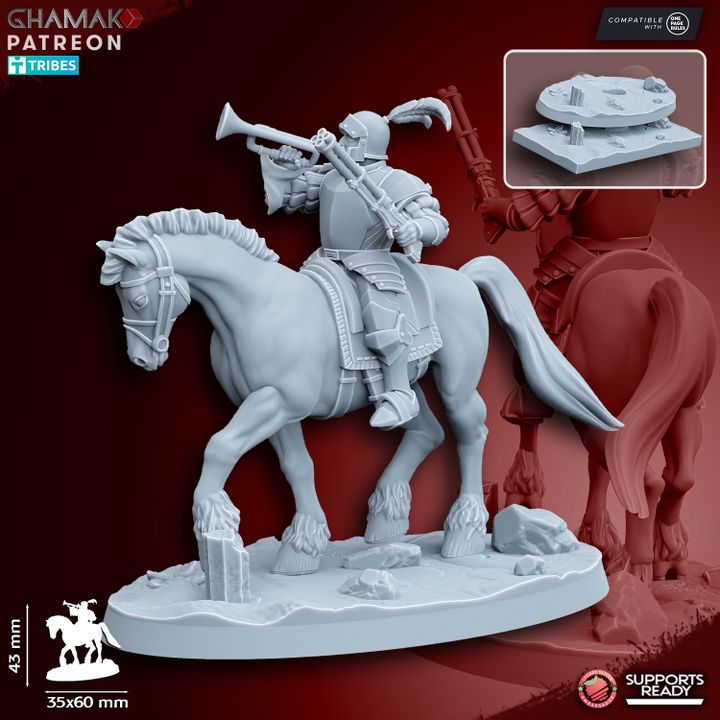 Mounted Pistoliers/Handgunners (5 Units), resin miniature, 28mm heroic scale unpainted resin