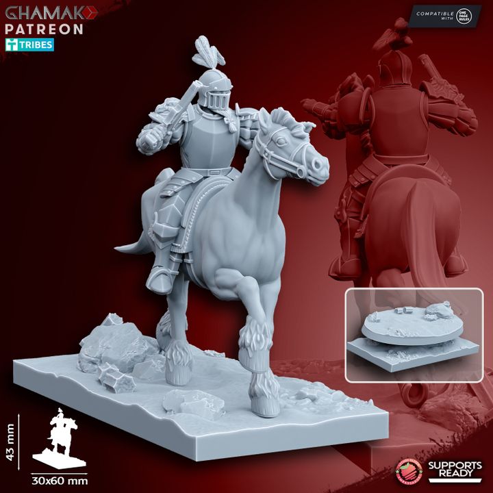 Mounted Pistoliers/Handgunners (5 Units), resin miniature, 28mm heroic scale unpainted resin, view 5