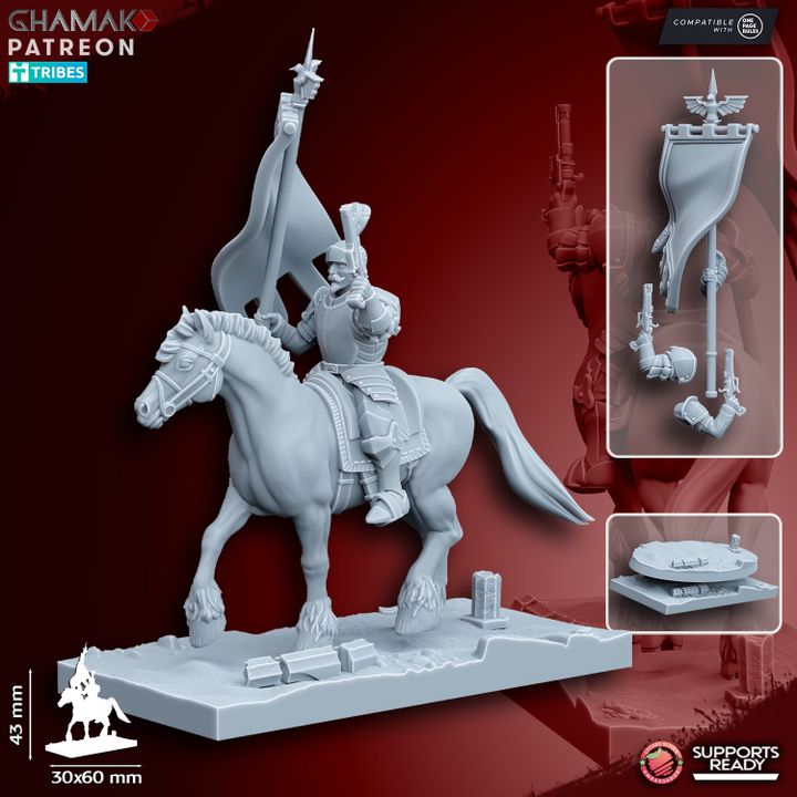 Mounted Pistoliers/Handgunners (5 Units), resin miniature, 28mm heroic scale unpainted resin, view 10