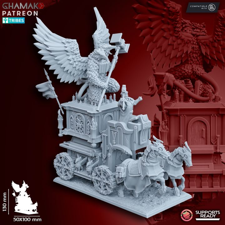 War Altar of Grimwald, resin miniature, 28mm heroic scale unpainted resin, view 3