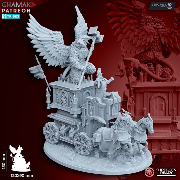 War Altar of Grimwald, resin miniature, 28mm heroic scale unpainted resin, view 4
