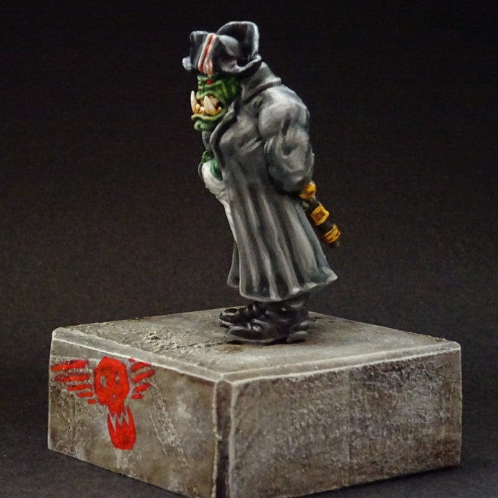 Napoleorc, resin miniature, 28mm heroic scale unpainted resin, view 6