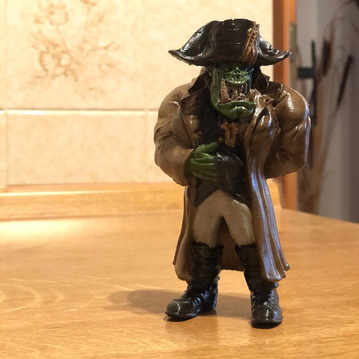 Napoleorc, resin miniature, 28mm heroic scale unpainted resin, view 9