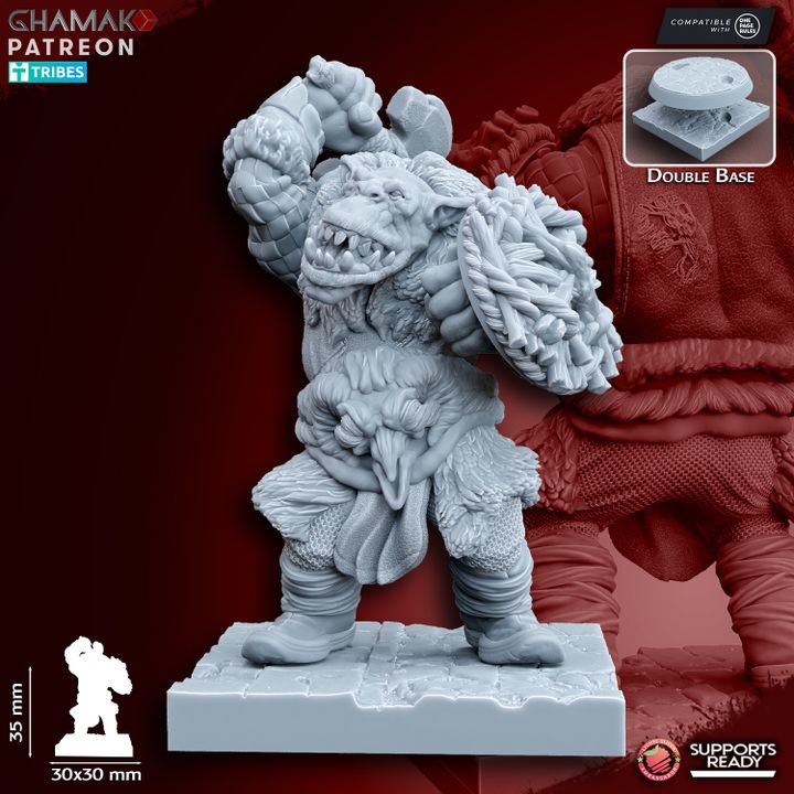 Orc Arbans (10 Units), resin miniature, 28mm heroic scale unpainted resin