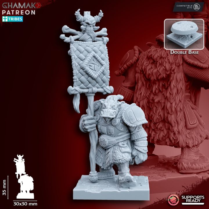 Orc Arbans (10 Units), resin miniature, 28mm heroic scale unpainted resin, view 4
