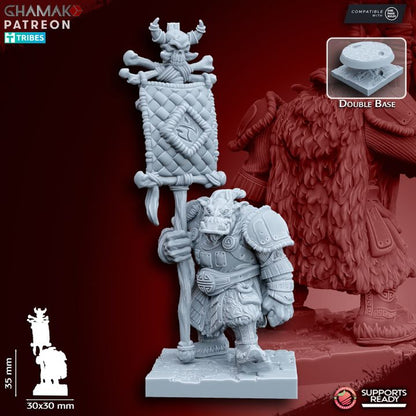 Orc Arbans (10 Units), resin miniature, 28mm heroic scale unpainted resin, view 4