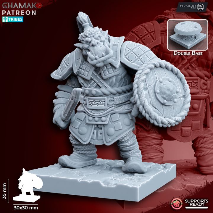 Orc Arbans (10 Units), resin miniature, 28mm heroic scale unpainted resin, view 5