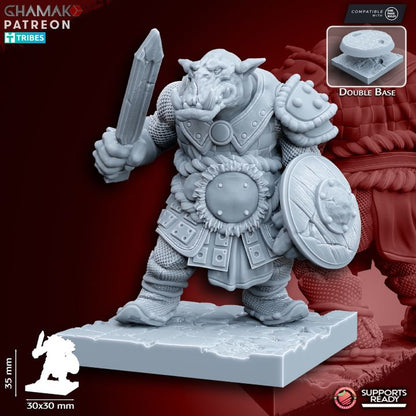 Orc Arbans (10 Units), resin miniature, 28mm heroic scale unpainted resin, view 6
