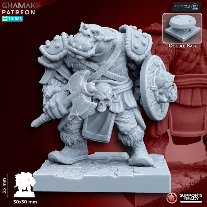 Orc Arbans (10 Units), resin miniature, 28mm heroic scale unpainted resin, view 7