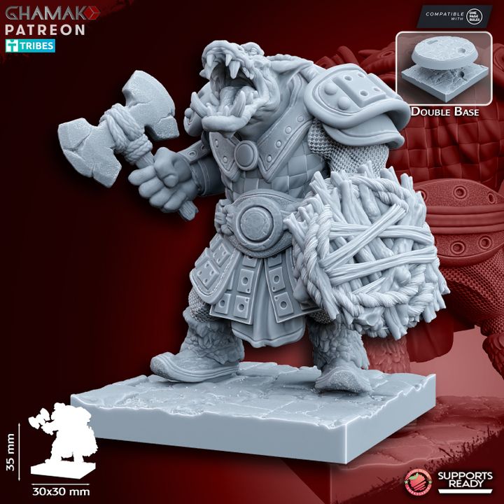 Orc Arbans (10 Units), resin miniature, 28mm heroic scale unpainted resin, view 9
