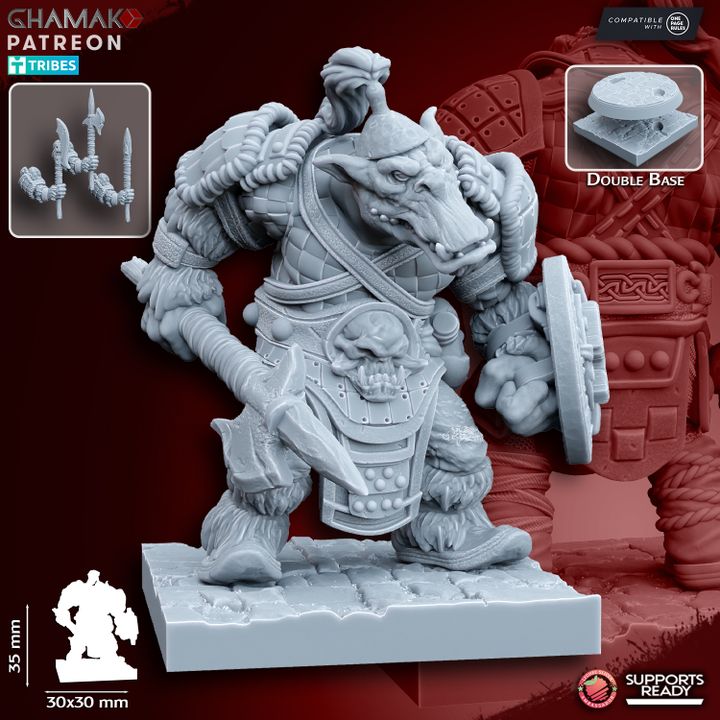 Orc Arbans (10 Units), resin miniature, 28mm heroic scale unpainted resin, view 10
