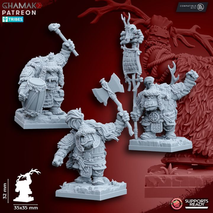 Urrok Arbans with Bow (10 Units), resin miniature, 28mm heroic scale unpainted resin