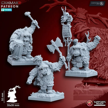 Urrok Arbans with Bow (10 Units), resin miniature, 28mm heroic scale unpainted resin