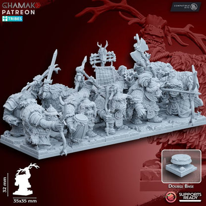 Urrok Arbans with Bow (10 Units), resin miniature, 28mm heroic scale unpainted resin, view 3