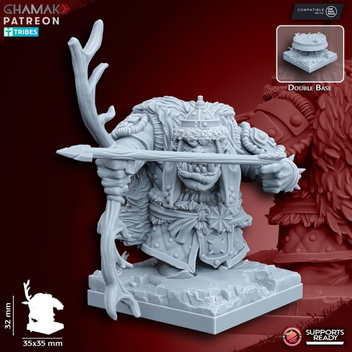 Urrok Arbans with Bow (10 Units), resin miniature, 28mm heroic scale unpainted resin, view 4