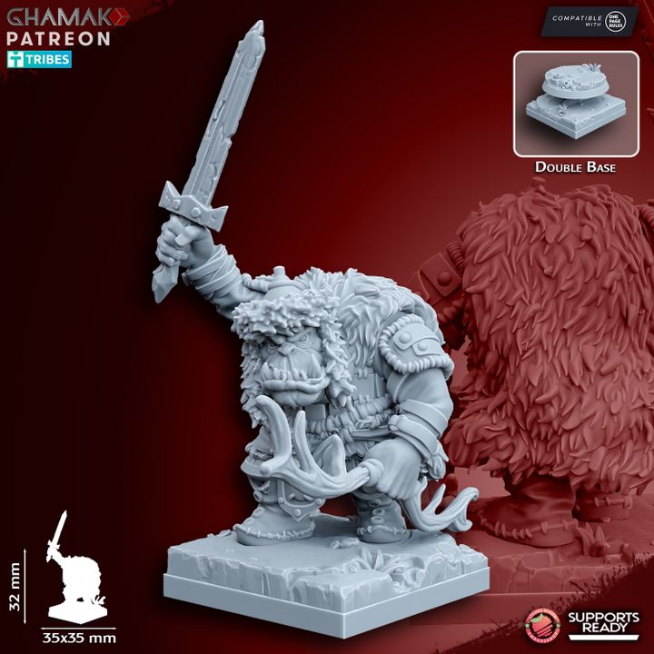 Urrok Arbans with Bow (10 Units), resin miniature, 28mm heroic scale unpainted resin, view 5