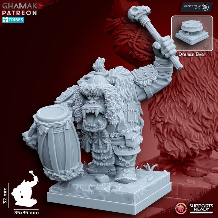 Urrok Arbans with Bow (10 Units), resin miniature, 28mm heroic scale unpainted resin, view 9