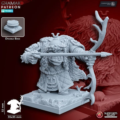 Urrok Arbans with Bow (10 Units), resin miniature, 28mm heroic scale unpainted resin, view 10