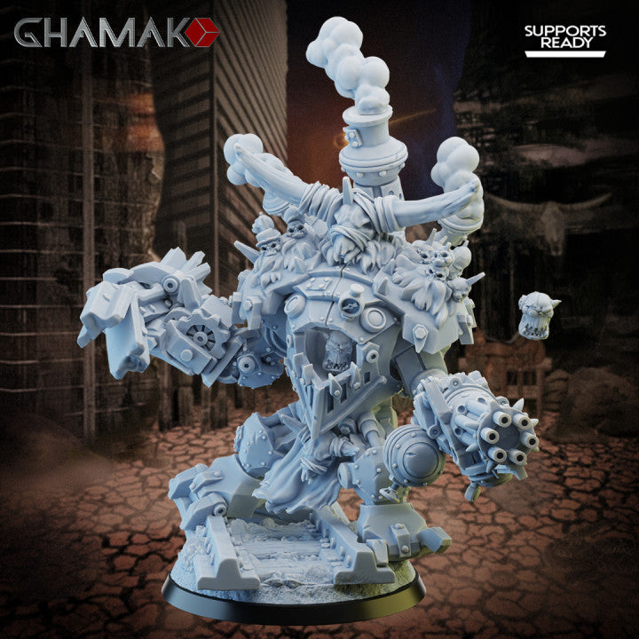 Orks Wild West Orkz Klintz Weirdwood Mega Bozz, Orks proxy miniature, 28mm heroic scale unpainted resin