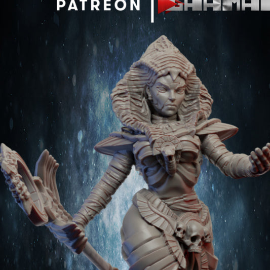 Priestess, resin miniature, 28mm heroic scale unpainted resin