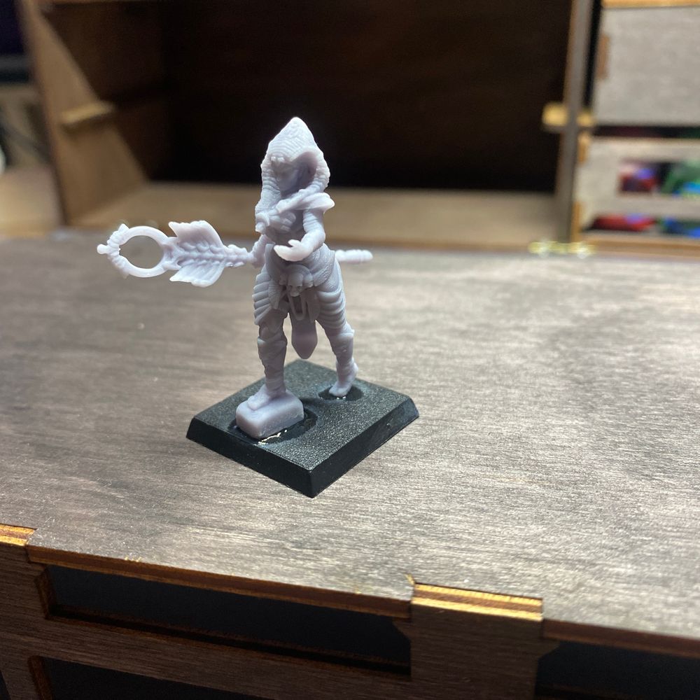 Priestess, resin miniature, 28mm heroic scale unpainted resin, view 2