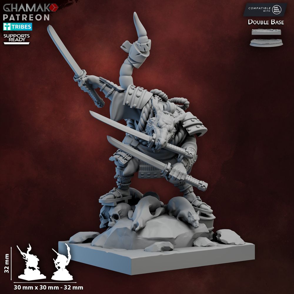 Hattori Ratzo, resin miniature, 28mm heroic scale unpainted resin