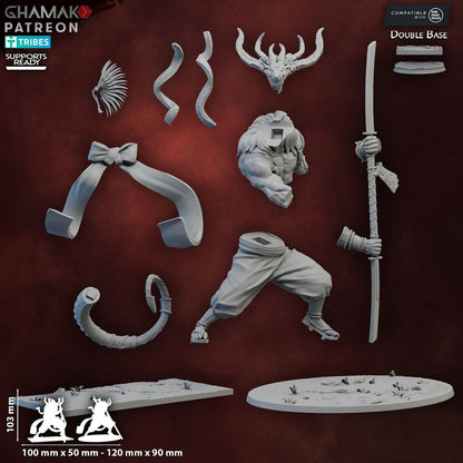 Herarudo, resin miniature, 28mm heroic scale unpainted resin, view 3