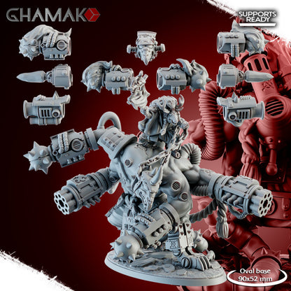 Lord Amaterasu, resin miniature, 28mm heroic scale unpainted resin, view 3