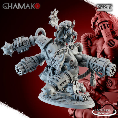 Lord Amaterasu, resin miniature, 28mm heroic scale unpainted resin, view 4