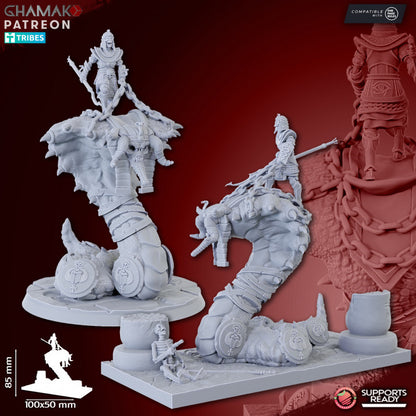 Apophis Knights (3 Units), resin miniature, 28mm heroic scale unpainted resin, view 3