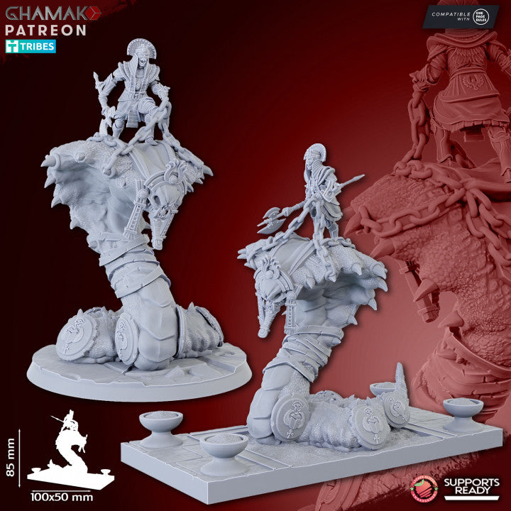 Apophis Knights (3 Units), resin miniature, 28mm heroic scale unpainted resin, view 4