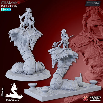 Apophis Knights (3 Units), resin miniature, 28mm heroic scale unpainted resin, view 4