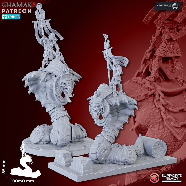 Apophis Knights (3 Units), resin miniature, 28mm heroic scale unpainted resin, view 5