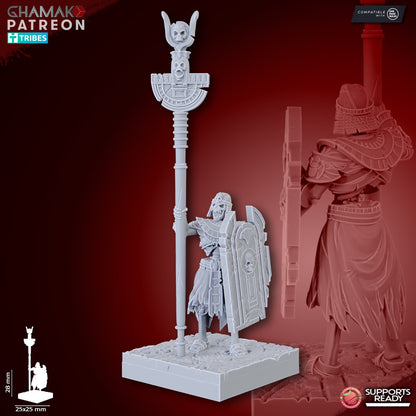 Pyramids Guards (10 Units), resin miniature, 28mm heroic scale unpainted resin, view 6