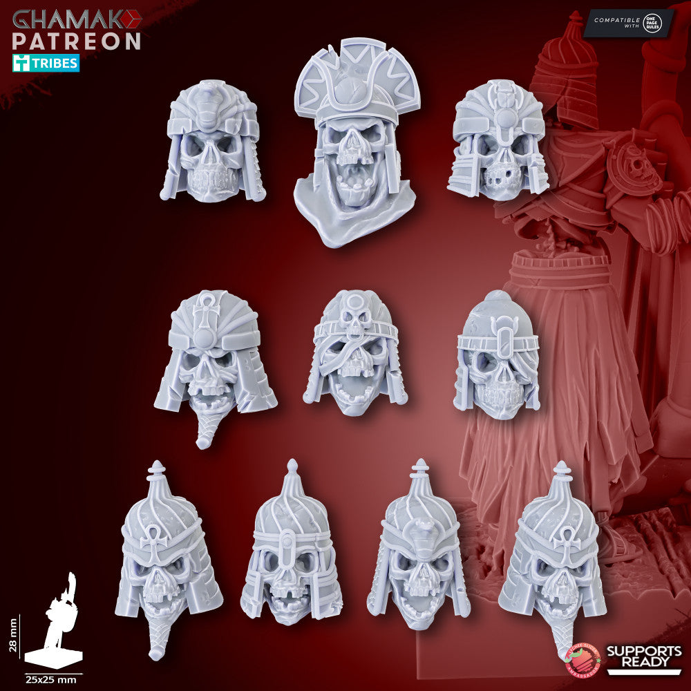 Pyramids Guards (10 Units), resin miniature, 28mm heroic scale unpainted resin, view 7
