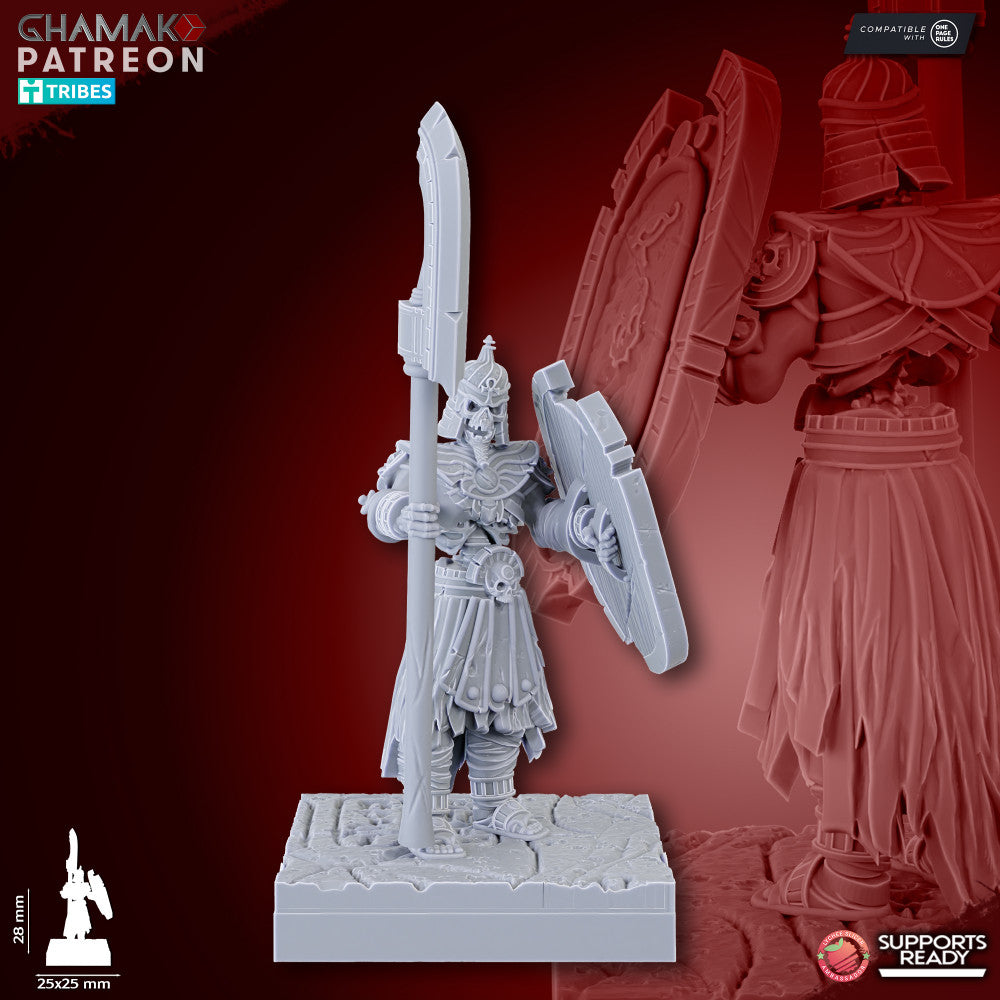 Pyramids Guards (10 Units), resin miniature, 28mm heroic scale unpainted resin, view 9