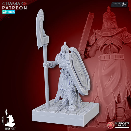 Pyramids Guards (10 Units), resin miniature, 28mm heroic scale unpainted resin, view 10