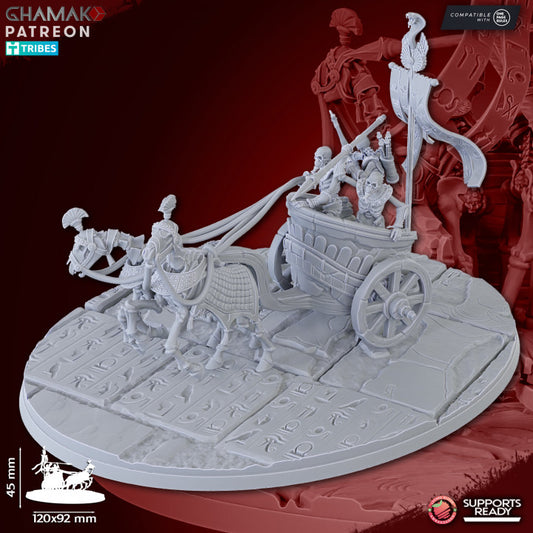 Sand Skeleton Chariots (3 Units), resin miniature, 28mm heroic scale unpainted resin