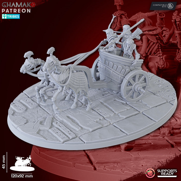 Sand Skeleton Chariots (3 Units), resin miniature, 28mm heroic scale unpainted resin, view 7