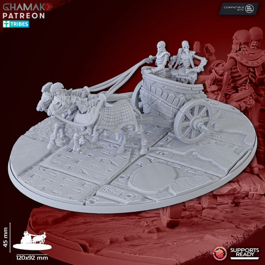 Sand Skeleton Chariots (3 Units), resin miniature, 28mm heroic scale unpainted resin, view 8
