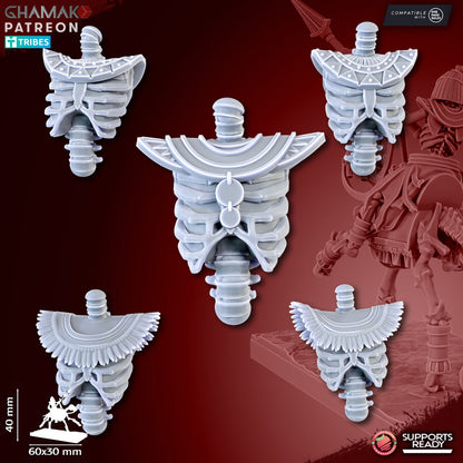 Sand Skeleton Horsemen (5 Units), resin miniature, 28mm heroic scale unpainted resin, view 2