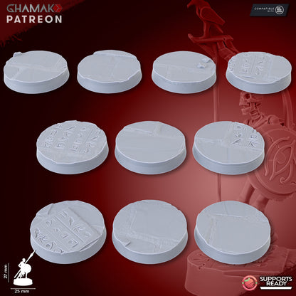 Sand Skeletons (Spearmen) (10 Units), resin miniature, 28mm heroic scale unpainted resin, view 6
