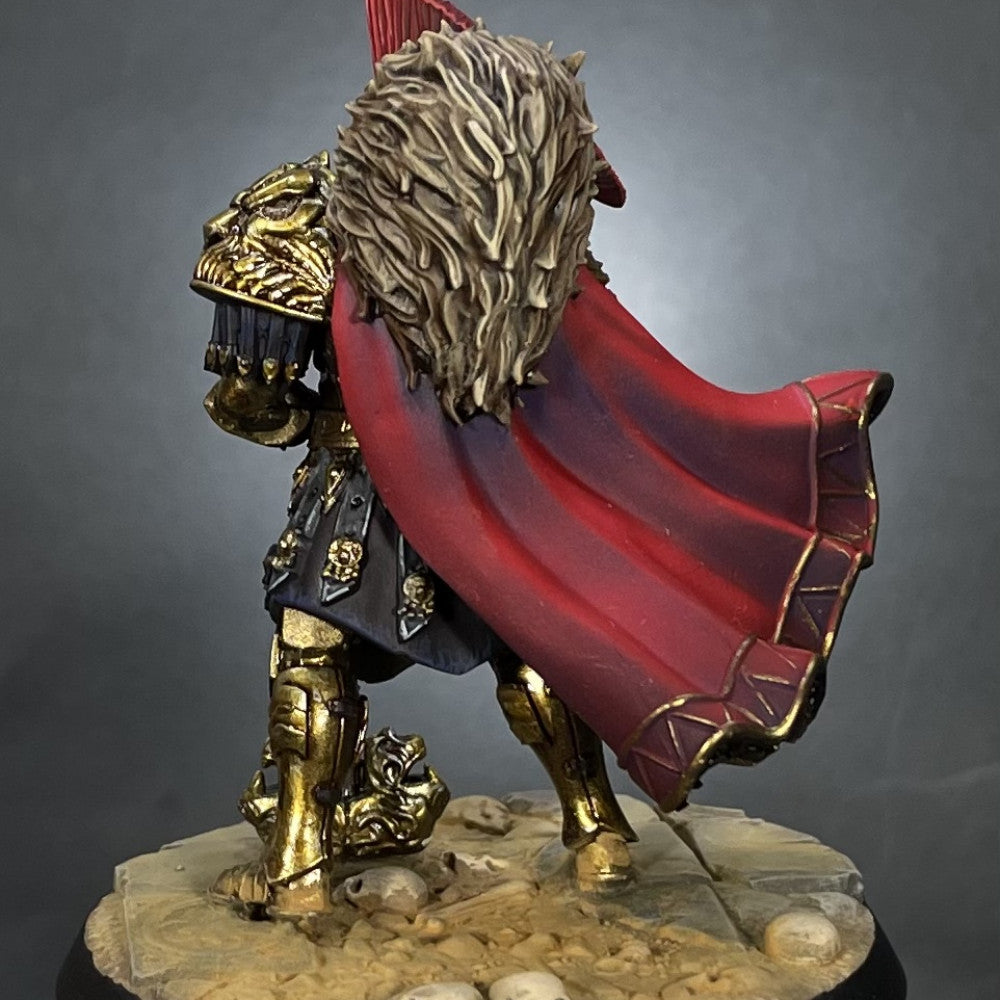 Spartans Leader, resin miniature, 28mm heroic scale unpainted resin, view 3