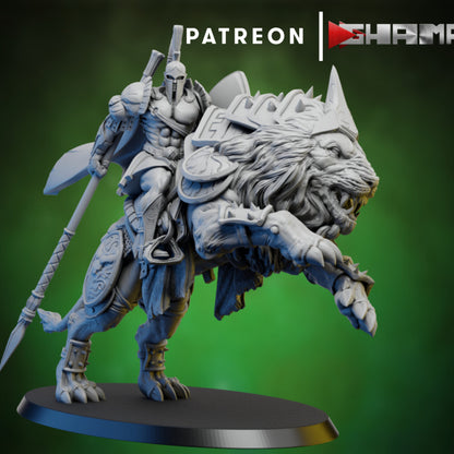 Spartans Lion Cavalry 1, resin miniature, 28mm heroic scale unpainted resin