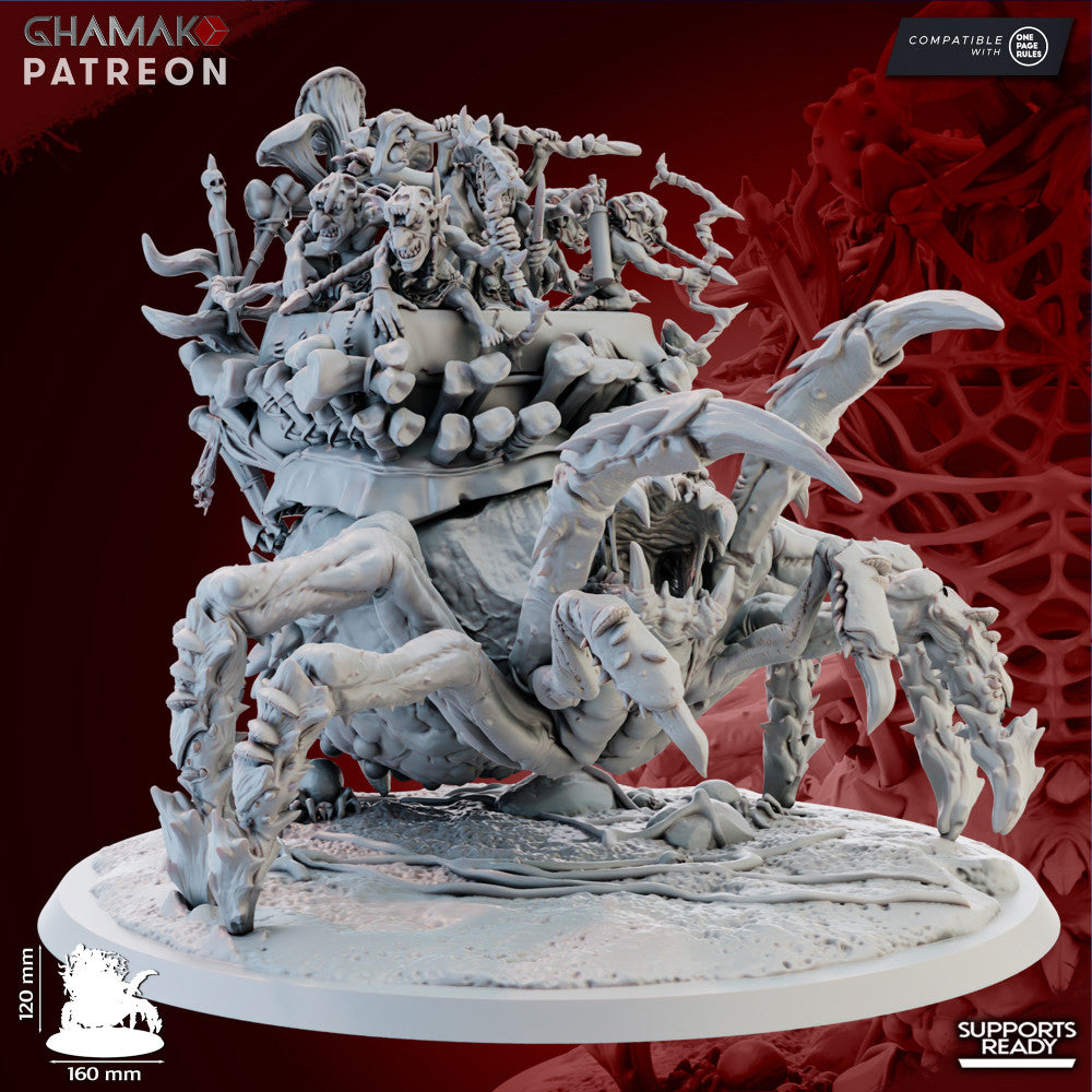 Amanita Spider, resin miniature, 28mm heroic scale unpainted resin