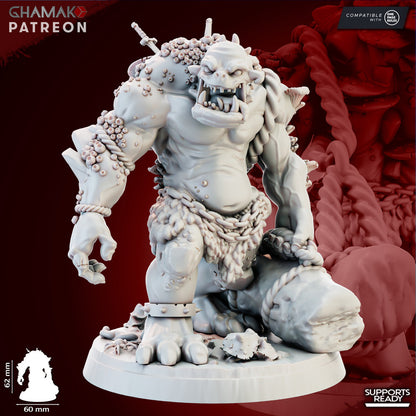 Spores Mushtroll, resin miniature, 28mm heroic scale unpainted resin