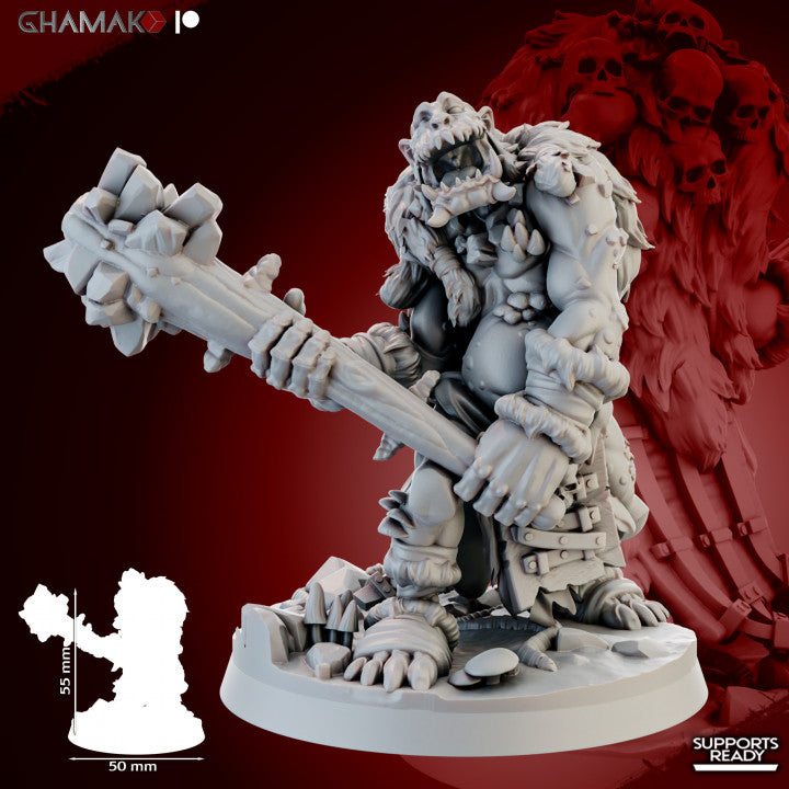 Stone Mushtroll (3 Units), resin miniature, 28mm heroic scale unpainted resin, view 2