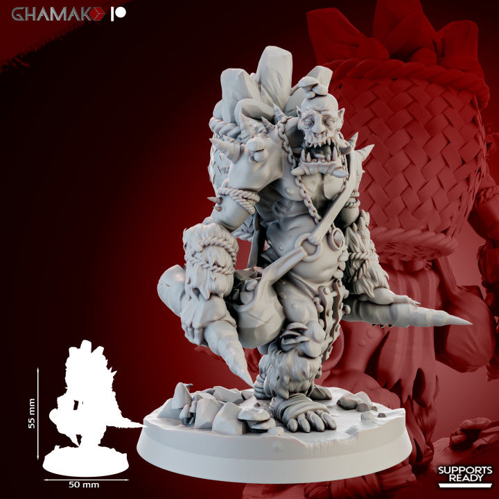 Stone Mushtroll (3 Units), resin miniature, 28mm heroic scale unpainted resin, view 4