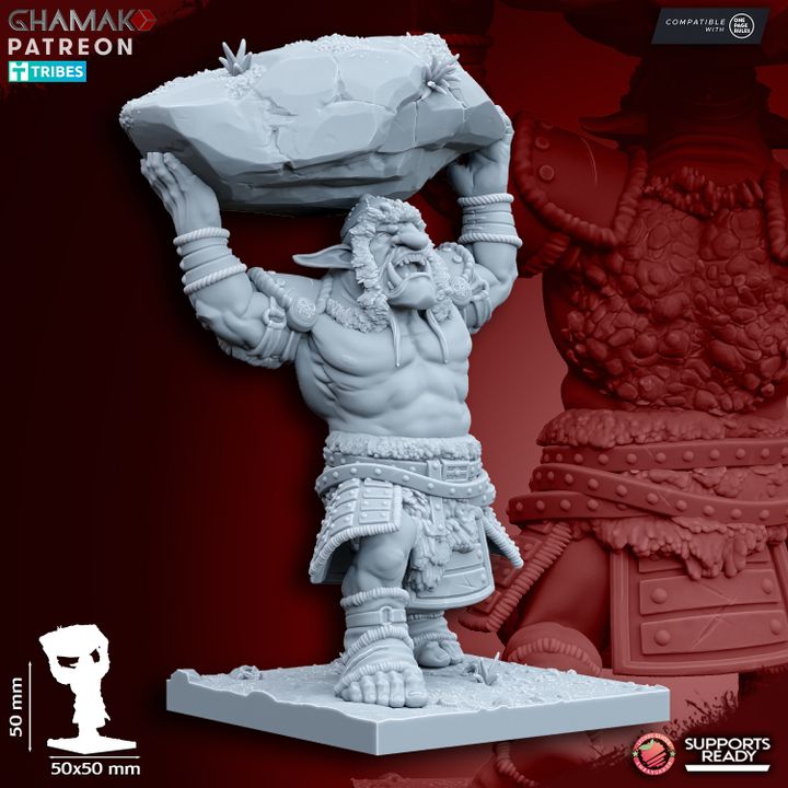 Trolls (3 Units), resin miniature, 28mm heroic scale unpainted resin