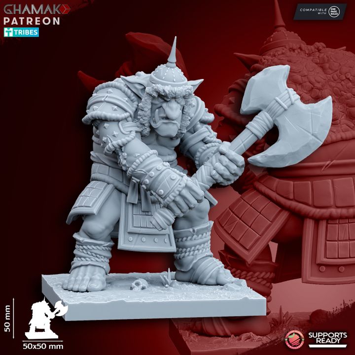 Trolls (3 Units), resin miniature, 28mm heroic scale unpainted resin, view 9
